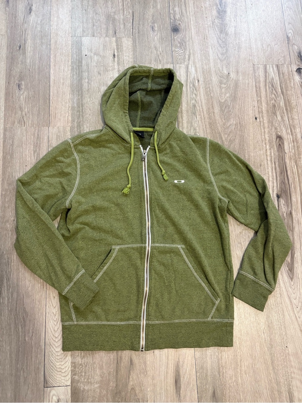 Oakley full zip hoodie green Cotton blend